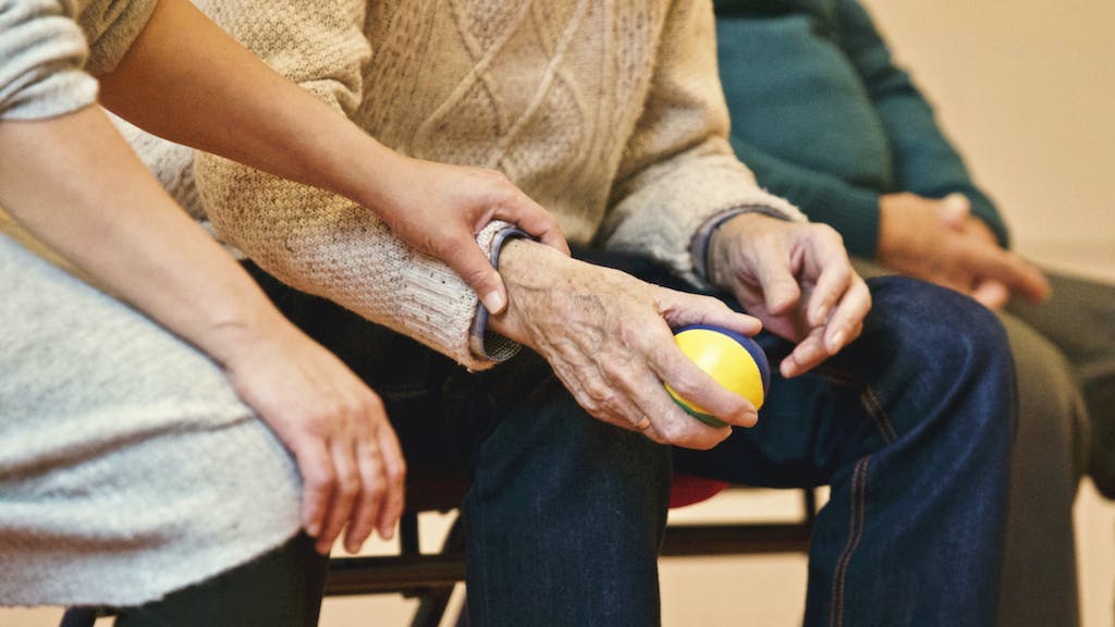 Person Holding a Stress Ball