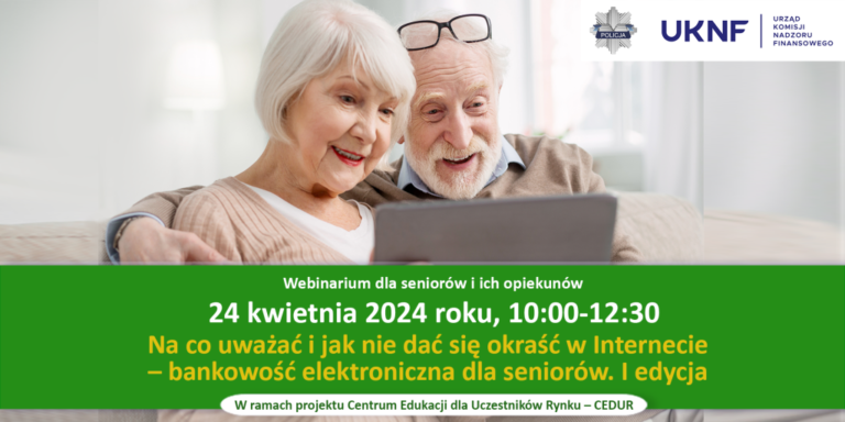 Bezpłatny webinar dla Seniorów z cyberbezpieczeństwa